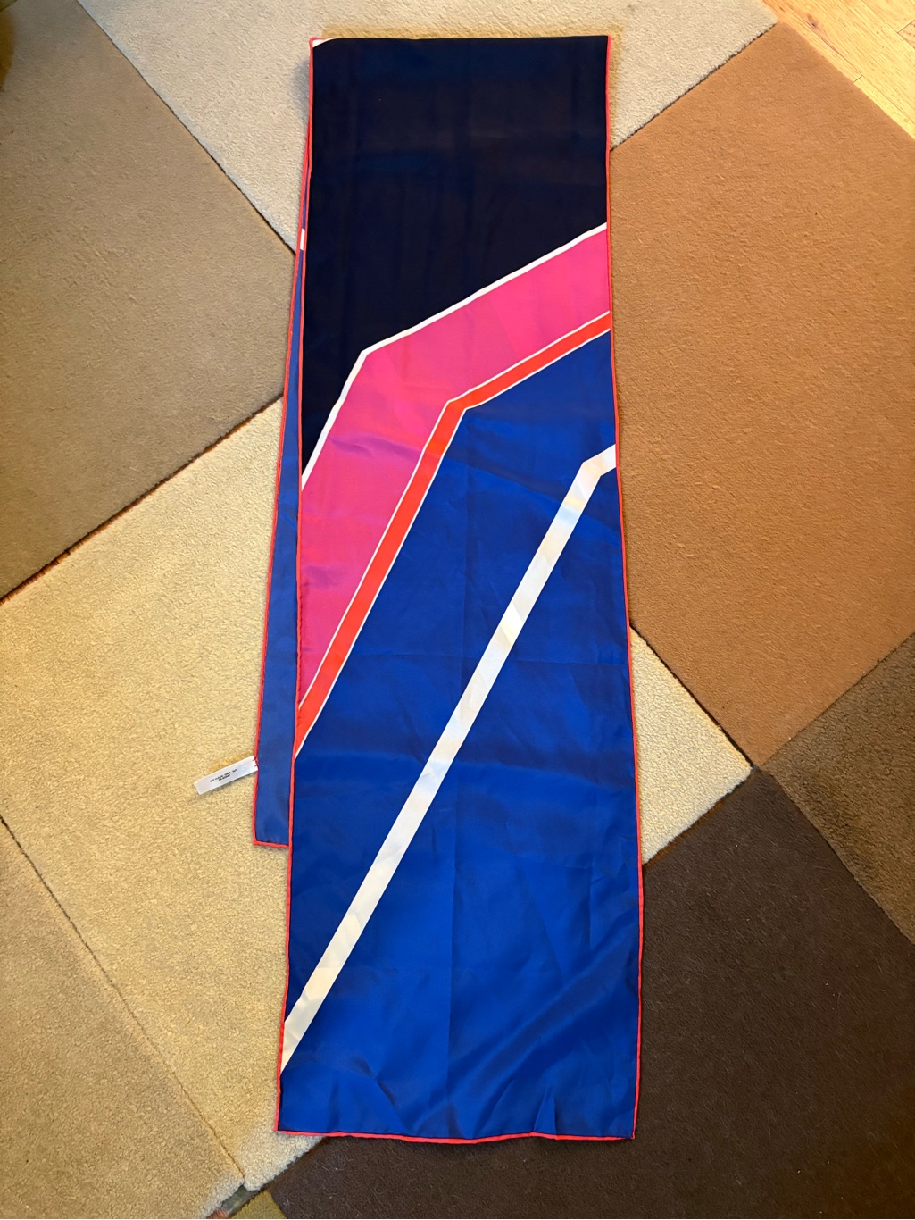 Talbots 100 Silk Vintage Chevron Scarf
